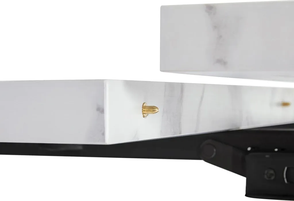 Table de cuisine moderne extensible grise avec structure en carbone - 10