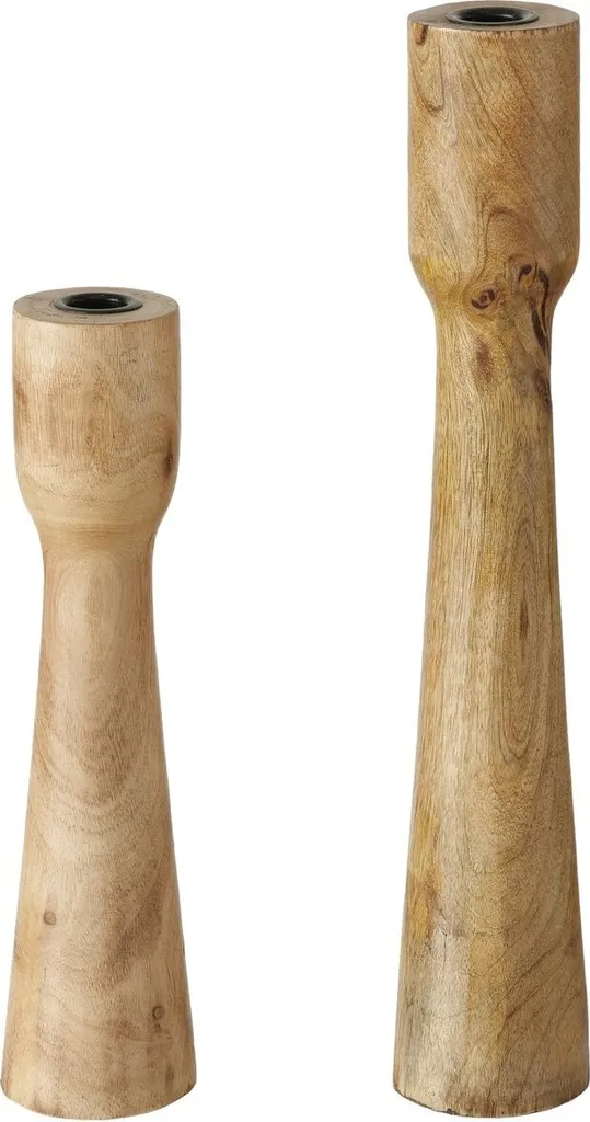 Boltze Caldeas Set 2 Portacandele Legno - Qualità Tedesca Certificata