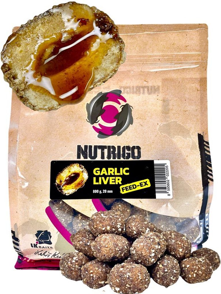 LK Baits Nutrigo Feed-Ex Garlic Liver 20mm 800g Obrázek produktu 