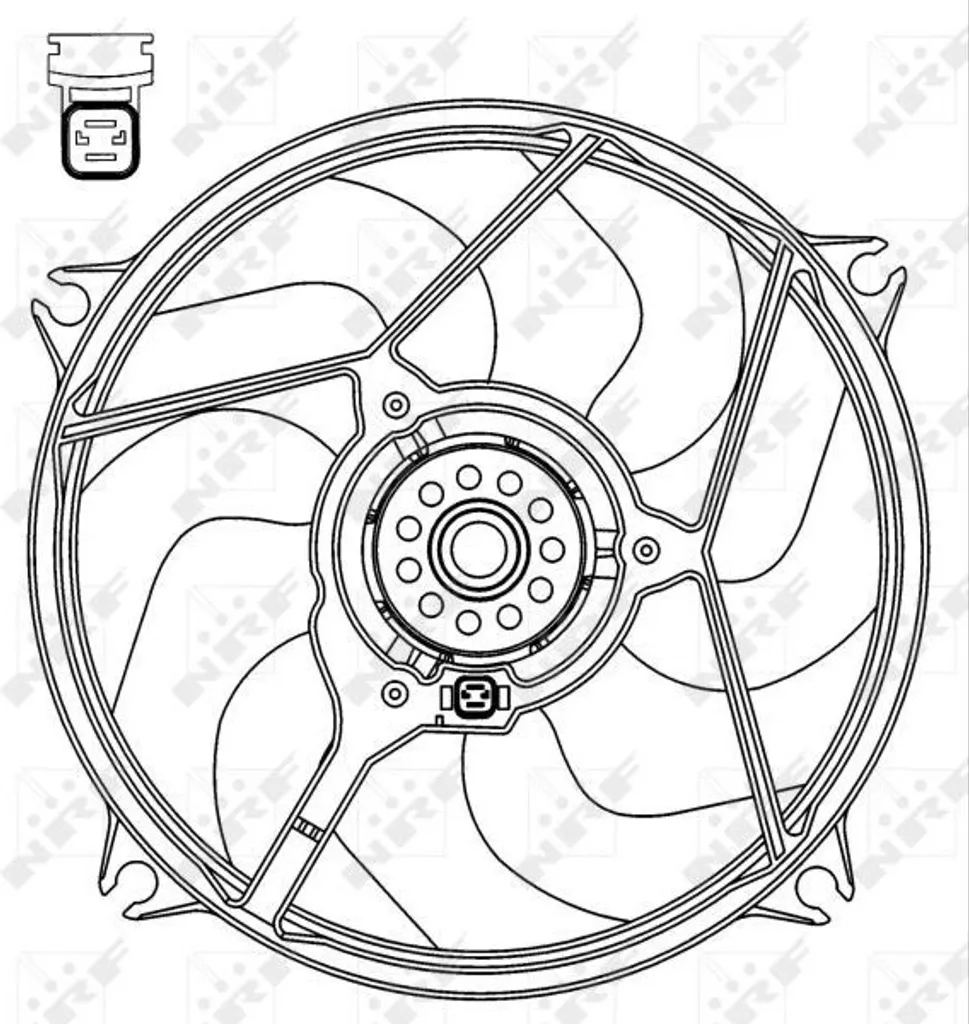 Ventilateur de radiateur robuste NRF 47069 compatible Xsara 125395