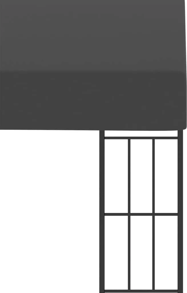 Pavillon mural 3x3 m anthracite - Solution d'ombrage fixe sans encombre - 10