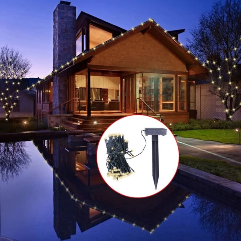ZMH LED-Solar-Lichterkette Warmweiß Weihnachtsdeko