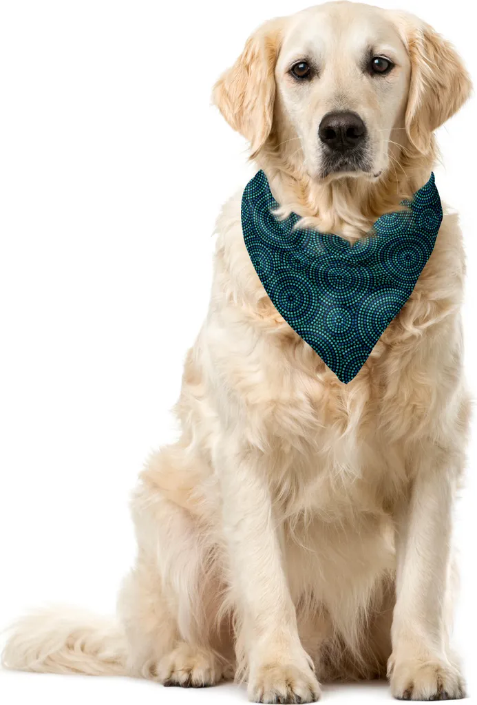 Bandana per Cani Funky Round ABAKUHAUS 55x55cm Violet Blue Seafoam