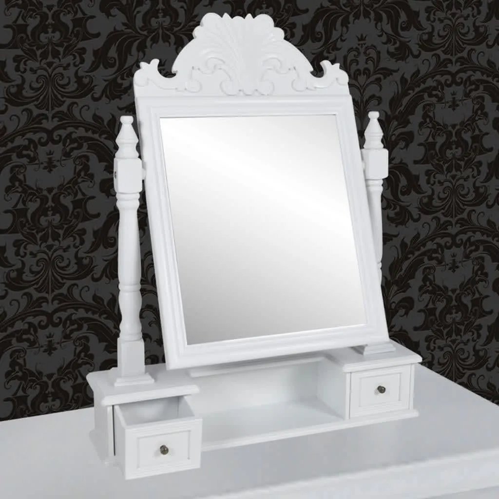 Coiffeuse Miroir Pivotant vidaXL en MDF : Solution Gain de Place Pro