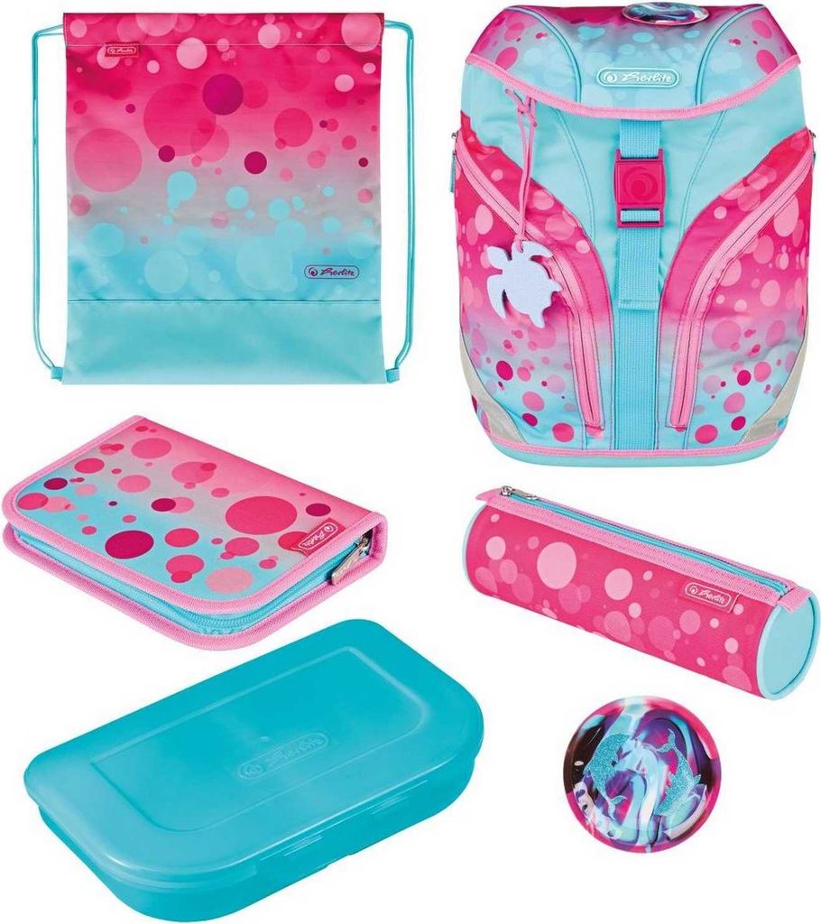 herlitz Schulranzen SoftLight Plus GREENline "Pink Bubbles"