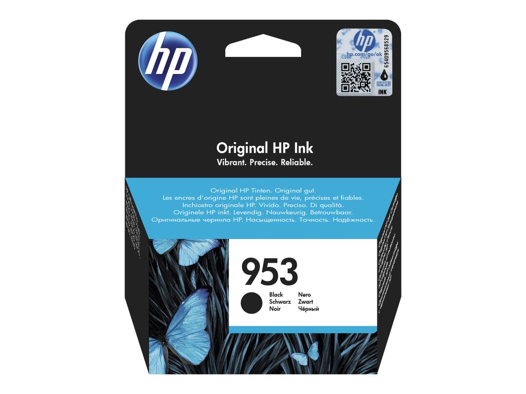 HP 953 Schwarz Original Tintenpatrone, Standard, Schwarz, Produktbild 