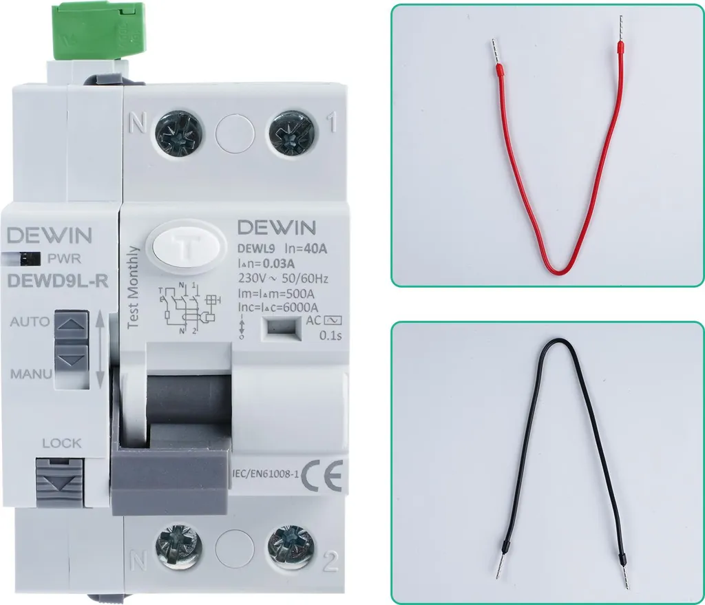 Protection Électrique Continue : Disjoncteur Auto-Réarmable 40A 30mA 2P - 7