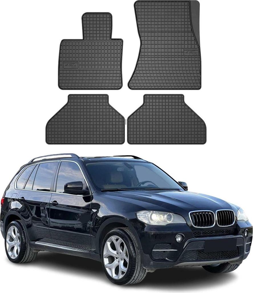 2006-2013 BMW X5 Fußmatten Gummi Schwarz 4 tlg Produktbild 