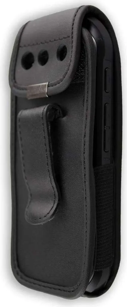 caseroxx custodia in pelle con clip da cintura compatibile con Samsung Xcover 550 / B550 in vera pelle, custodia con clip da cintura e finestra di visualizzazione