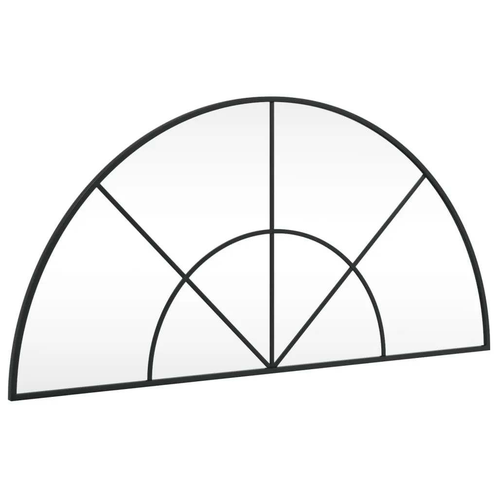 Specchio Decorativo 100x50 Nero Ferro Curvo Loft Style