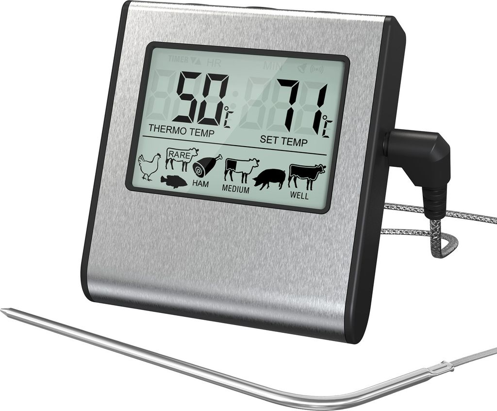 Digitales LCD-Lebensmitteltemperaturmessgeraet, Koch- und Produktbild 