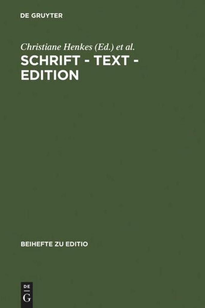 Schrift - Text - Edition