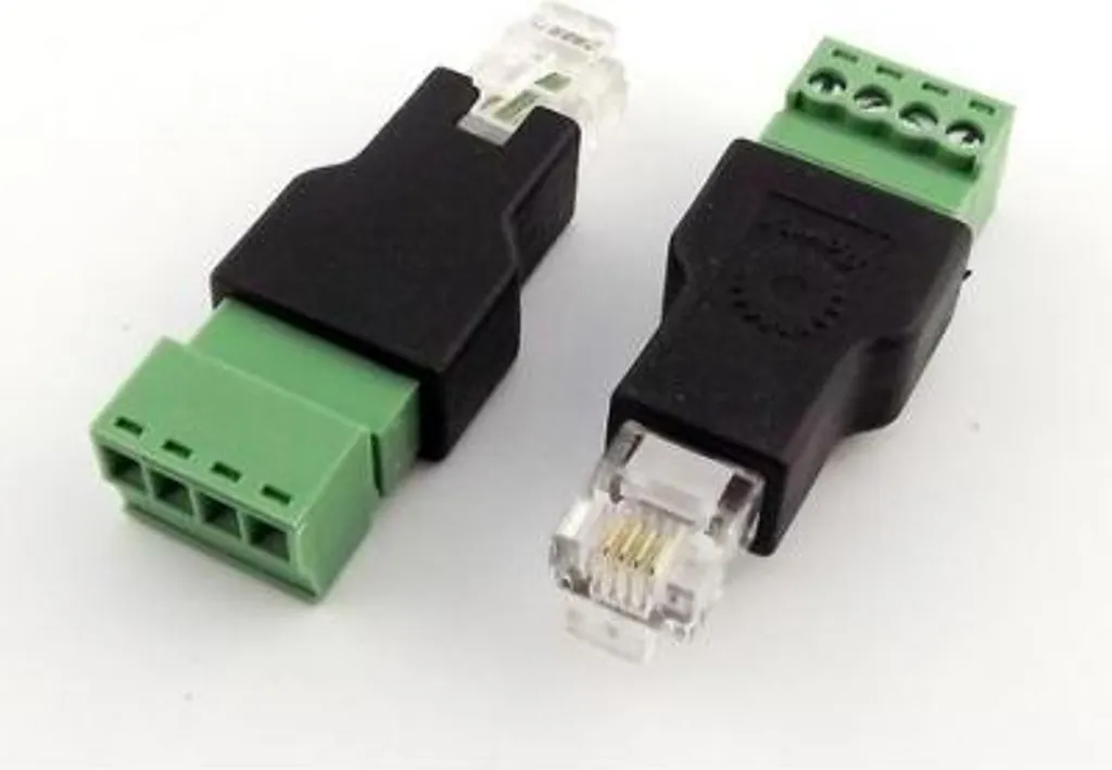 Adattatore RJ11 Maschio a Morsetti 4 Pin | Terminal Block Screw Contact STT-RJ11