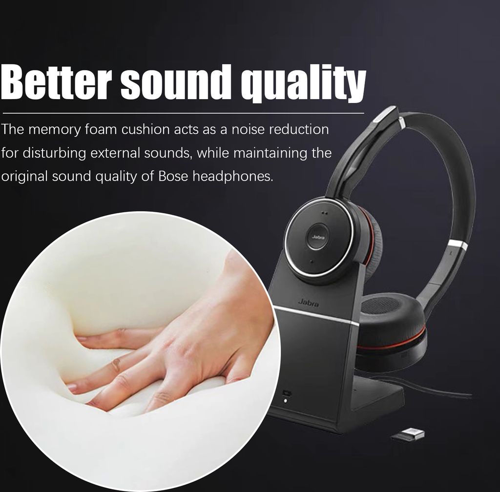 INF Nauszniki do Jabra Evolve 75 / 75+ / 75 UC / 75MS Zdjęcie produktu 7