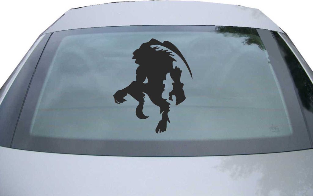 Indigos UG - Aufkleber Heckscheibe & Motorklappe DE2473 - schwarz - 600x499 mm - Ifrit - Auto Scheiben Fenster Heckklappe Tuning Racing JDM - Die cut