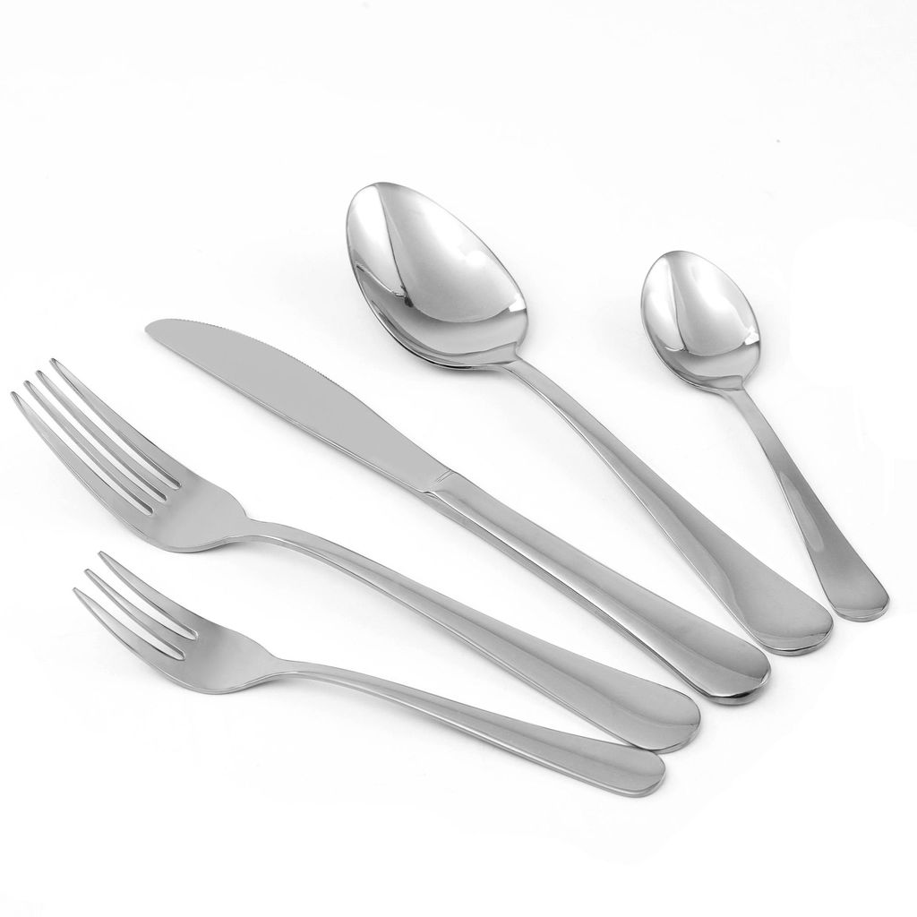 Besteck Set 30-teilig für 6 Personen, inkl.Messer, Gabel, Löffel, Besteck Edelstahl Spiegelpoliert, Spülmaschinenfest