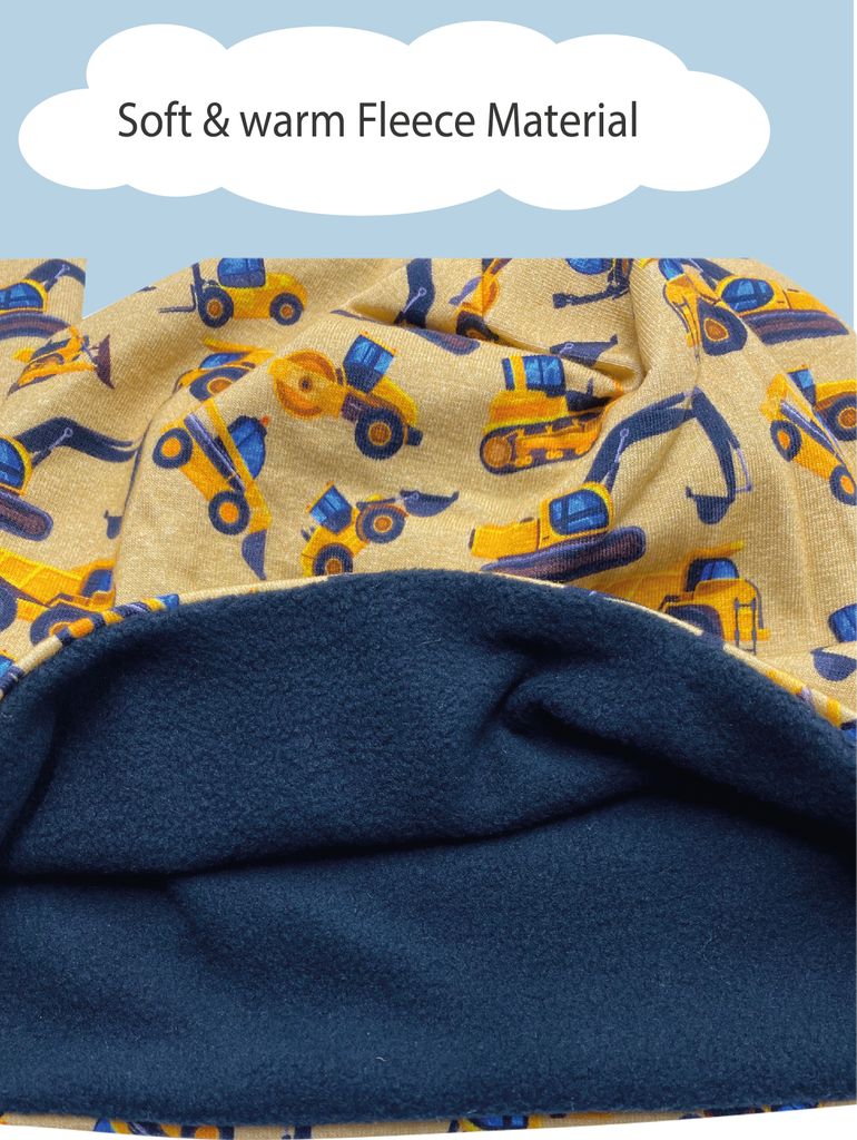 HECKBO Baufahrzeuge Kinder Mädchen Jungen Beanie Mütze & Produktbild 3