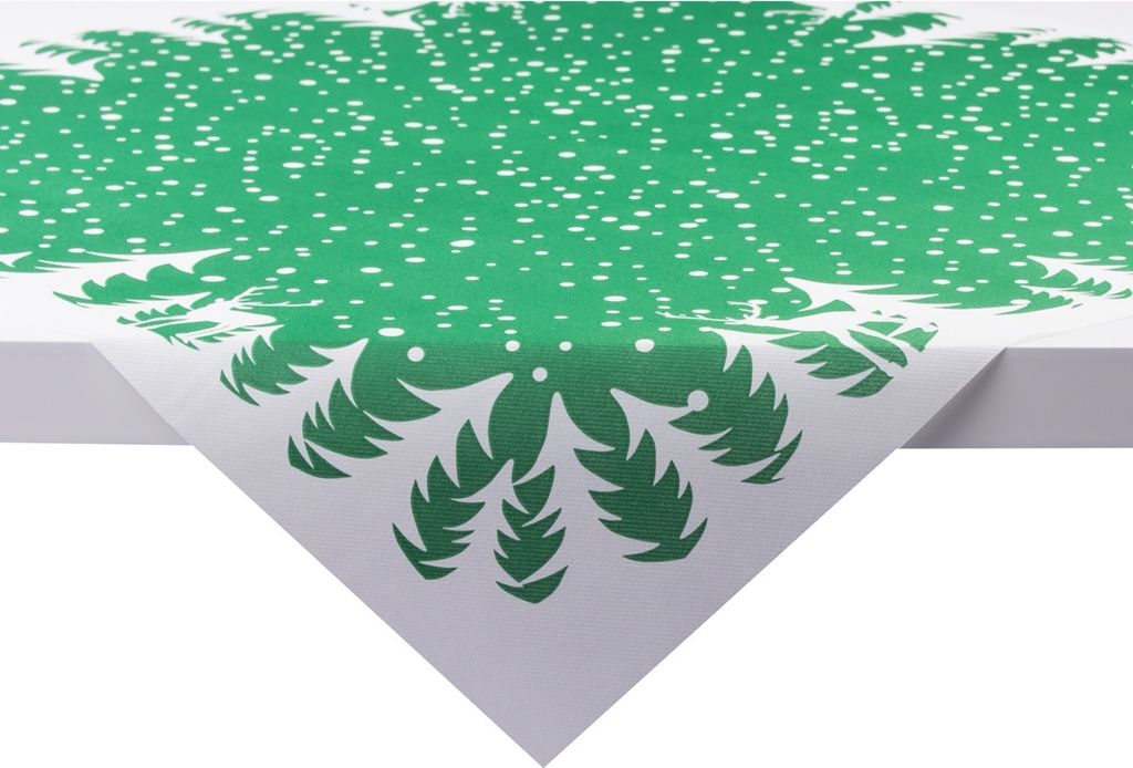 Sovie HORECA Weihnachtstischdecke Marvin in Grün aus Linclass Airlaid 80 x 80 cm, 20 Stück - Hirsche Tannenwald