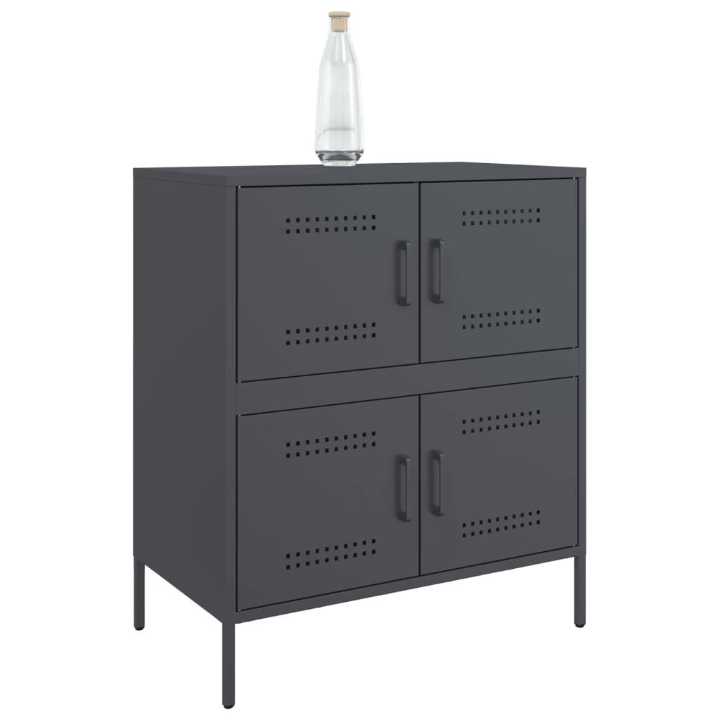 vidaXL Príborník antracit 68x39x79 cm oceľ Obrázok produktu 