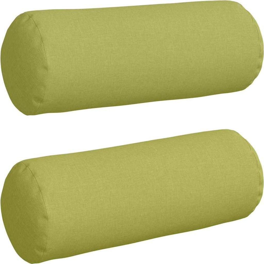 vidaXL Bolsterkissen 2 Stück Hellgrün Ø 25 x 70 cm Stoff