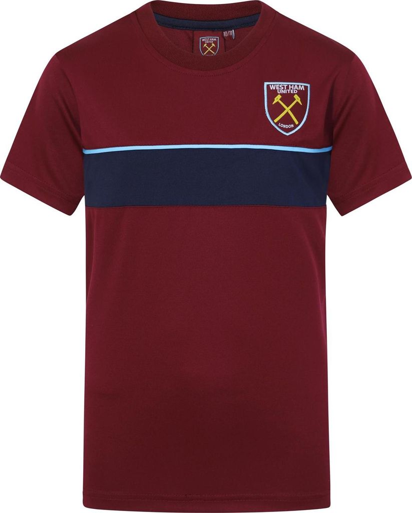 West Ham United FC - T-Shirt für Jungen, Polyester GF470 (134) (Rotwein)