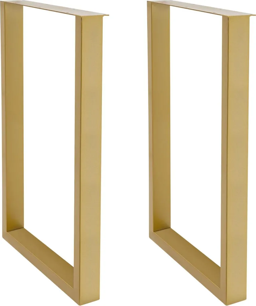 Pieds de table en acier rigide anti-rayures pour meuble stable doré
