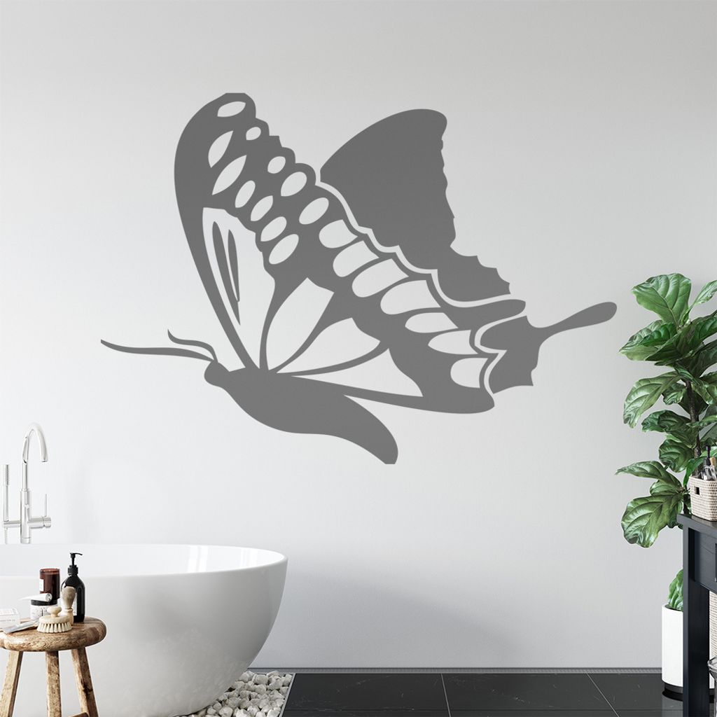 Schmetterling Nr. 4 Wandtattoo in 6 Größen - Wandaufkleber Wall Sticker - Dekoration, Küche, Wohnzimmer, Schlafzimmer, Badezimmer