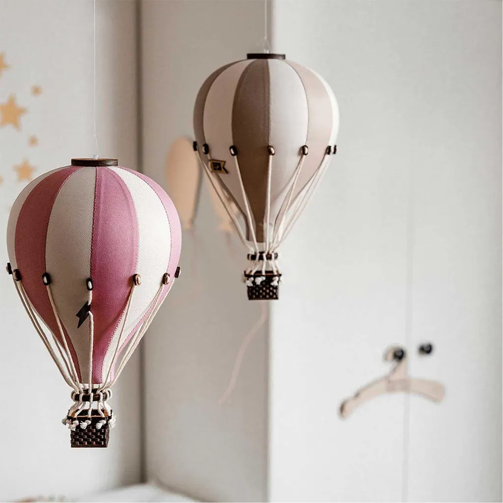 Ballon Déco Multicolore Rose Mint en Coton - Accessoire Mural Enfant - 5