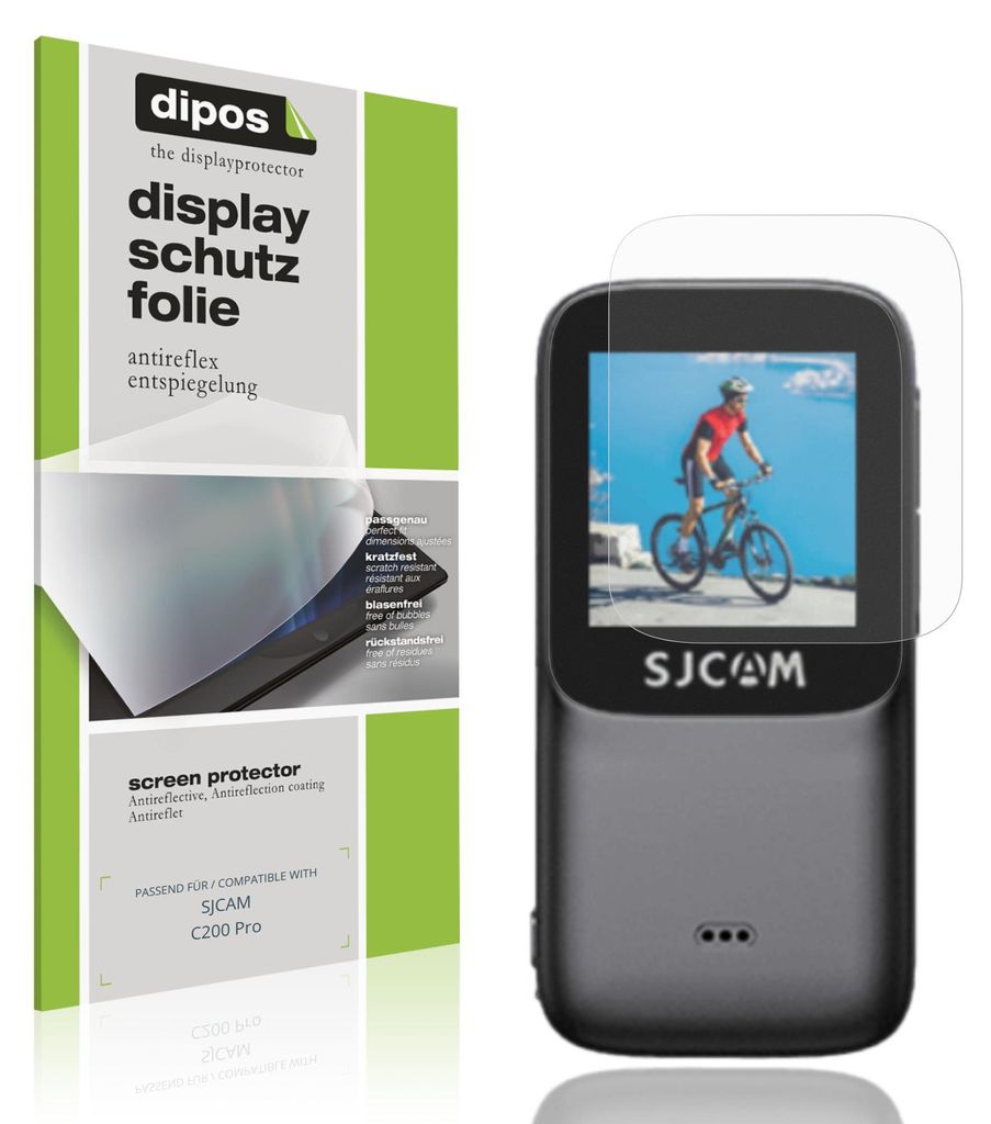 4x Schutzfolie für SJCAM C200 Pro matt Displayschutzfolie Folie Display Schutz dipos