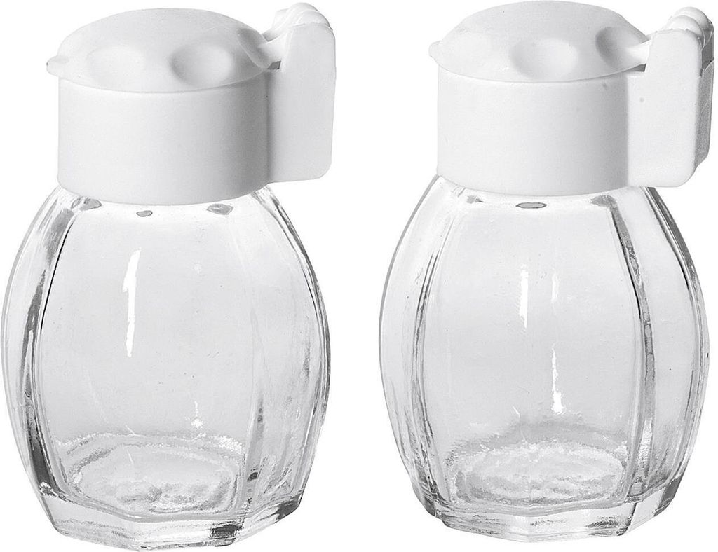 my basics MY Salz&Pfefferstreuer-Set mit Schnappverschluss Glas 7cm 2teilig