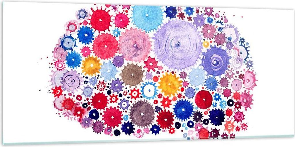 Bilder auf glas - Gehirn Innovation Inspiration - 120x50cm - Glasbilder - Wandbilder - Kunstdruck - zum Aufhängen bereit - Wanddekoration aus Glas...