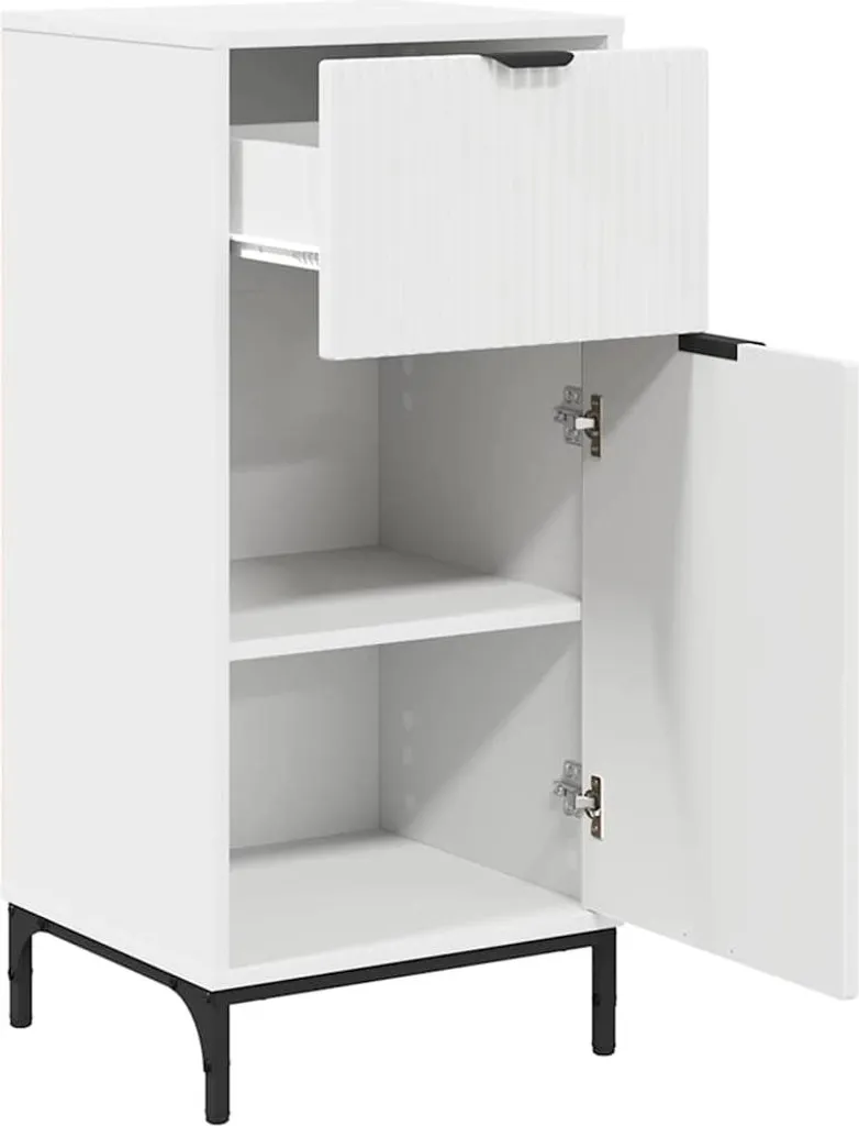 Mobiletto Bagno Design SYFAX Bianco 39,5cm | Arredo Bagno Moderno - 5