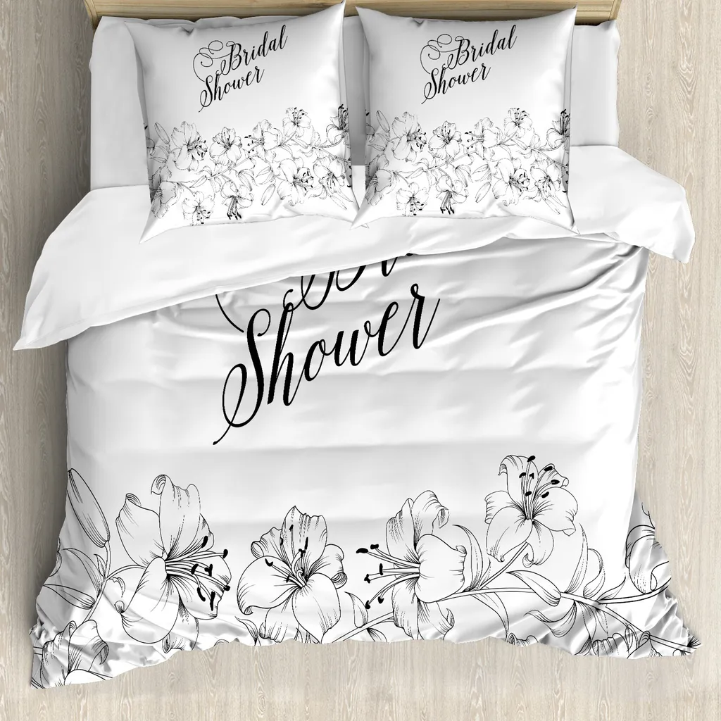 Housse de couette ABAKUHAUS Bridal Shower 200x200cm avec taie d'oreiller