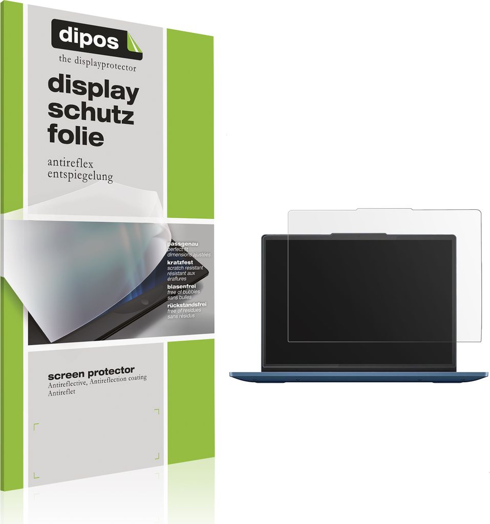 2x Schutzfolie für Lenovo IdeaPad Flex 3i 12 Zoll matt Displayschutzfolie Folie Display Schutz dipos