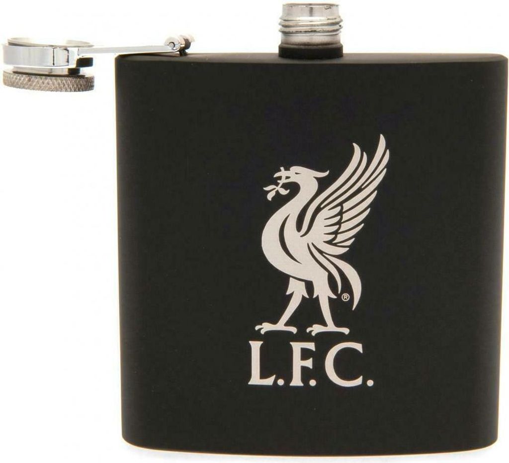 Liverpool FC - Flachmann Executive TA7442 (Einheitsgröße) (Schwarz/Silber)