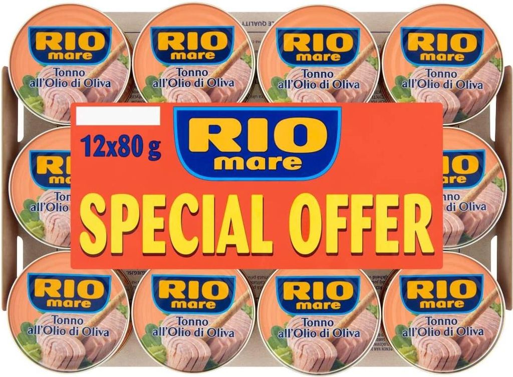 12x80g Rio Mare Tonno olio di oliva, Thunfisch in Olivenöl