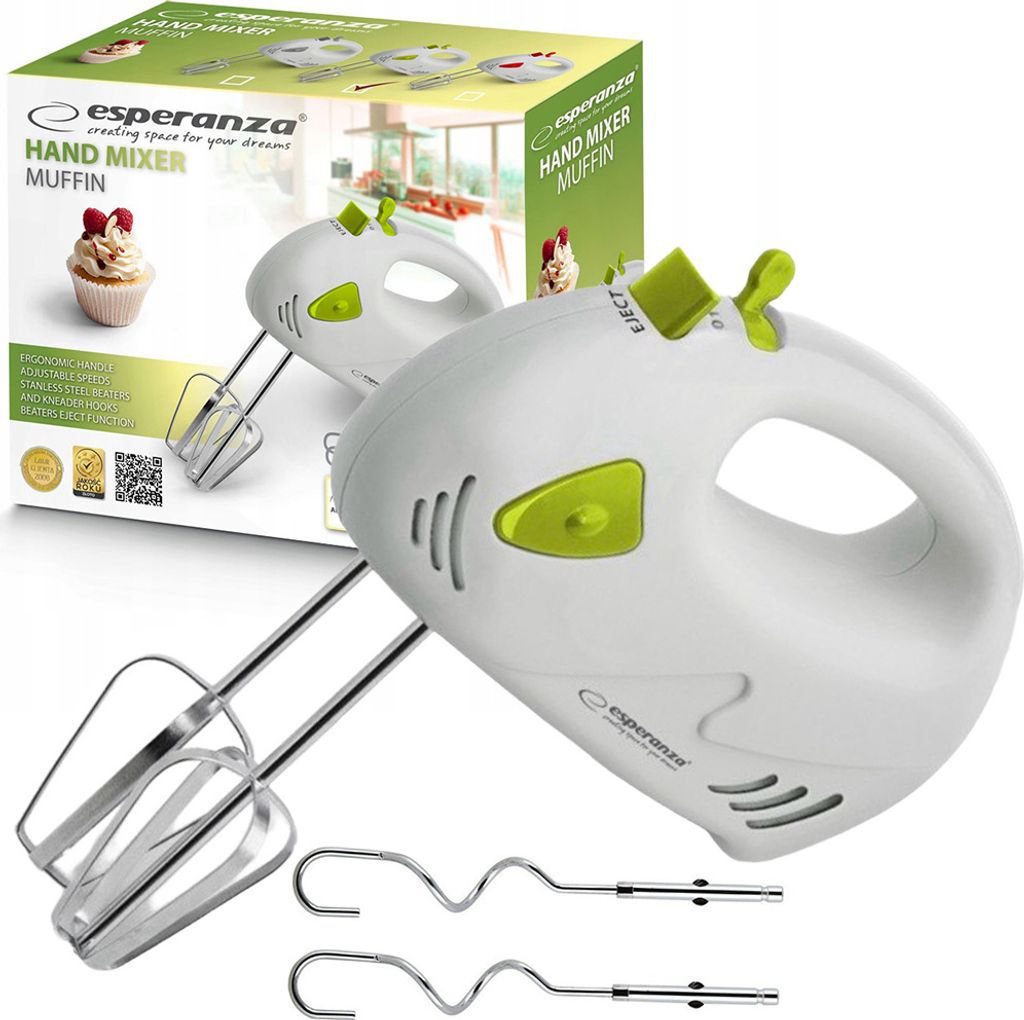 ESPERANZA Mixeur à main MUFFIN Vert 150W Image du produit 