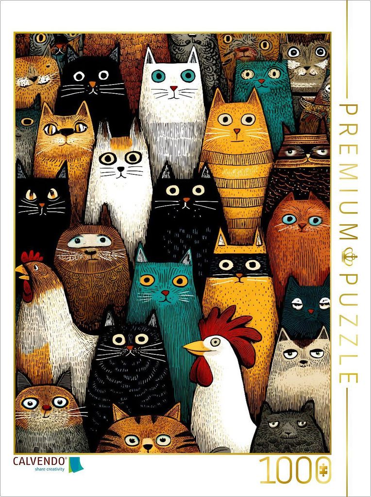 CALVENDO Puzzle Ein Motiv aus dem Kalender "Folk Art Seasons" | 1000 Teile Lege-Größe 64x48cm Foto-Puzzle für glückliche Stunden