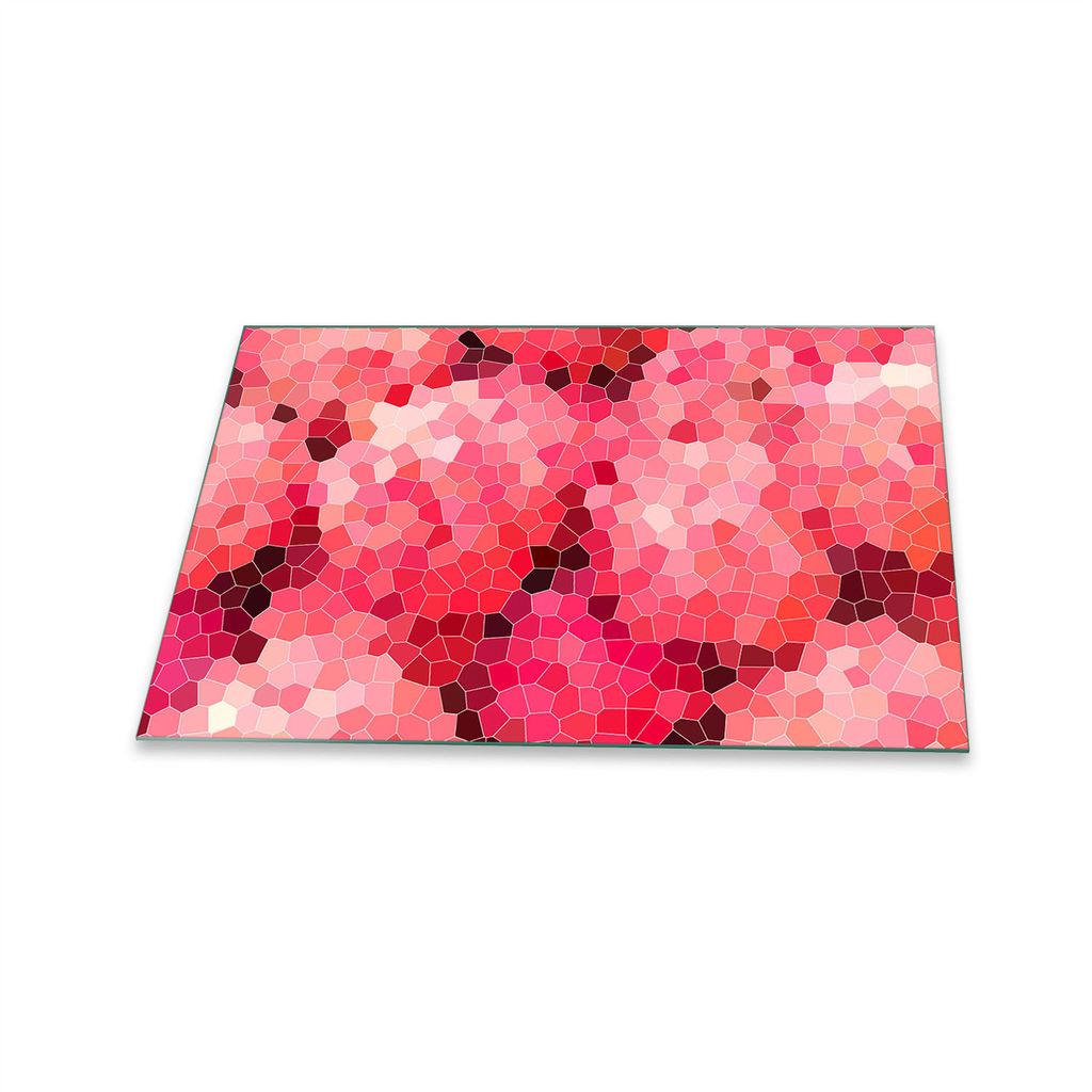Herdabdeckplatte Glaskeramik 1 Teilig 80x52 Abstrakt Pink Abdeckung Glas Spritzschutz