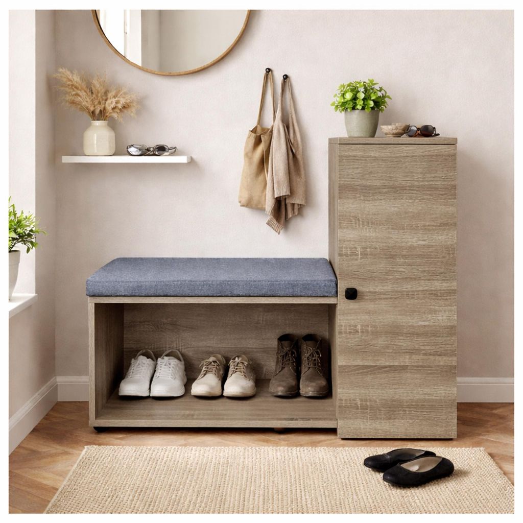 Schuhschrank mit Sitzbank Thekla Sonoma