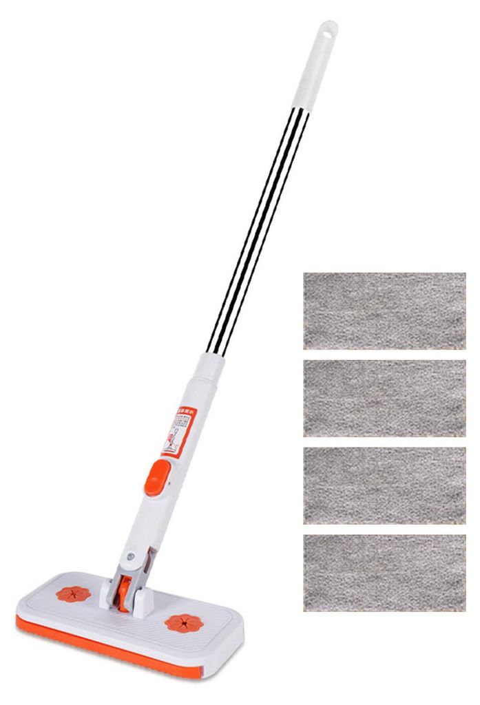 Mini-Wischmopp mit arretierbarem Kopf, schnellem Tuchwechsel, kompakter, flexibler Wischmopp für Nass- und Trockenreinigung sowie für verschieden...