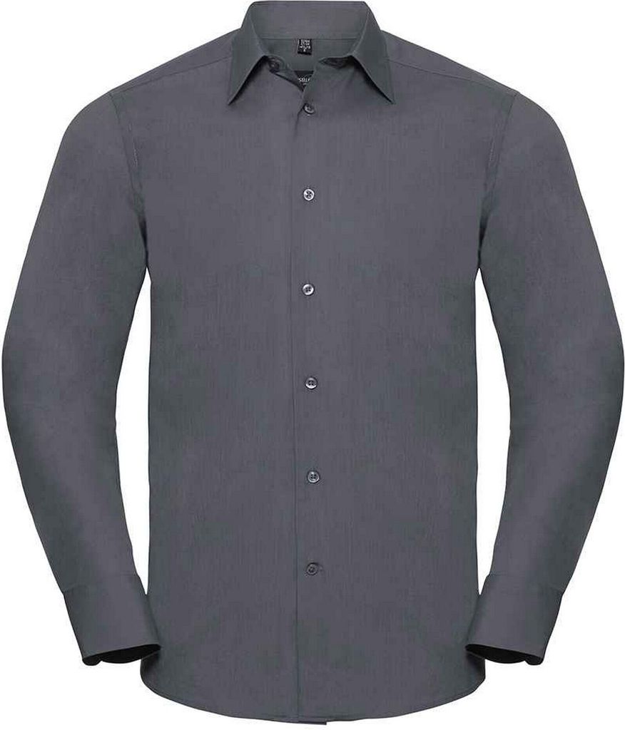 Russell Collection - Hemd für Herren Langärmlig PC5725 (3XL) (Grau)