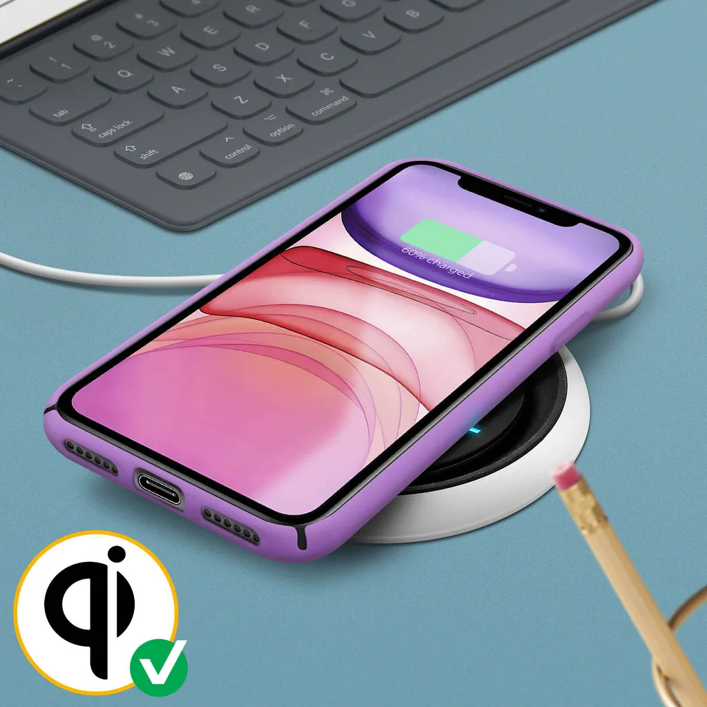 Cover iPhone 11 Viola Pastello - Silicone Soft-Touch Chic - 5