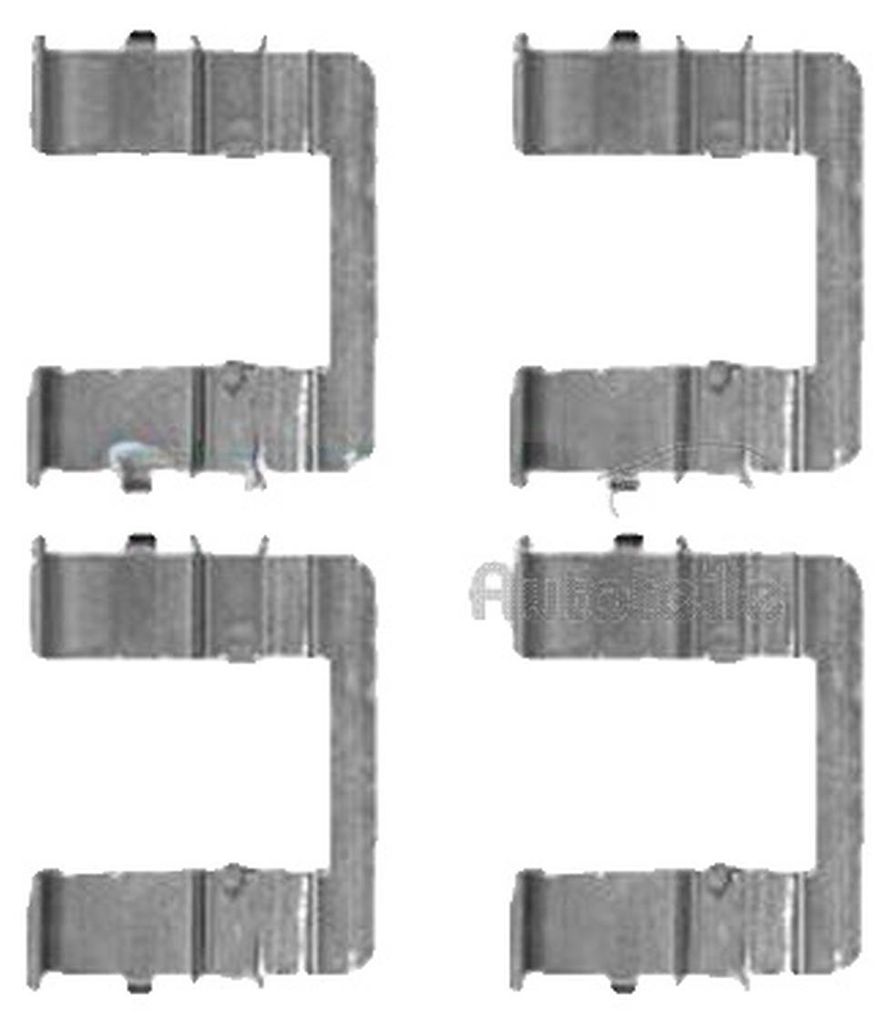 4x METZGER 109-1744 Zubehörsatz Scheibenbremsbelag Vorne für HYUNDAI H-1 Travel (TQ) für KIA CARNIVAL / GRAND CARNIVAL III (VQ)