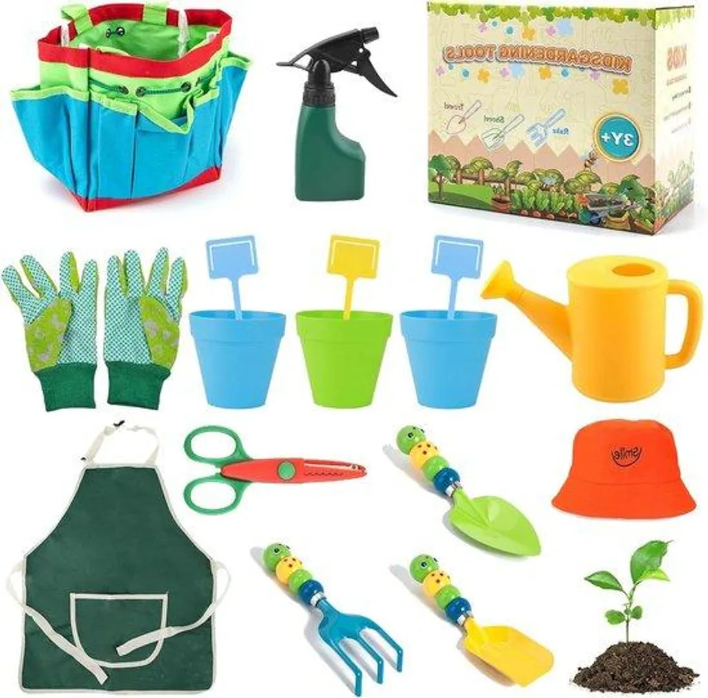 Jouet de jardinage pour enfants de 2 à 5 ans avec kit complet 16 pcs