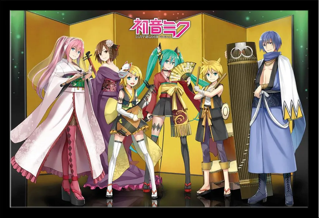 Hatsune Miku Poster d'Autore con Cornice Nera Elegante Shinsuke®
