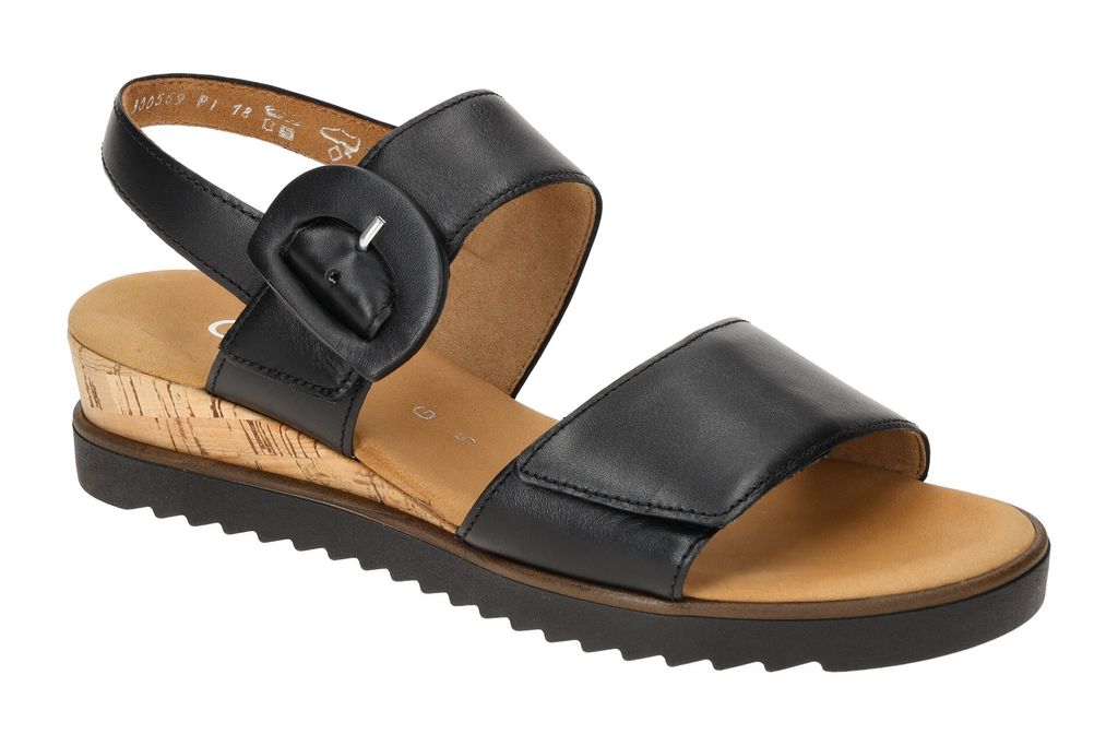 Gabor GENUA Damen Sandalette - Riemchen Sandalen schwarz Elegant NEU