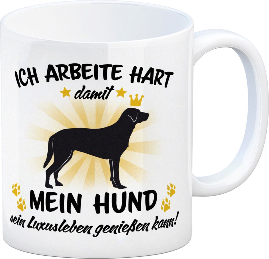 Ich arbeite hart für das Luxusleben meines Hundes Haustier Kaffeebecher