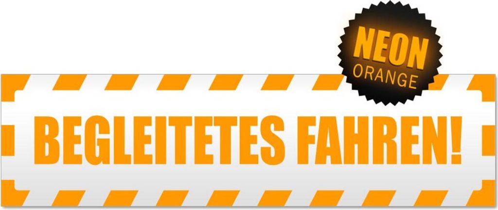 Begleitetes fahren gestreift Magnetschild Schild magnetisch