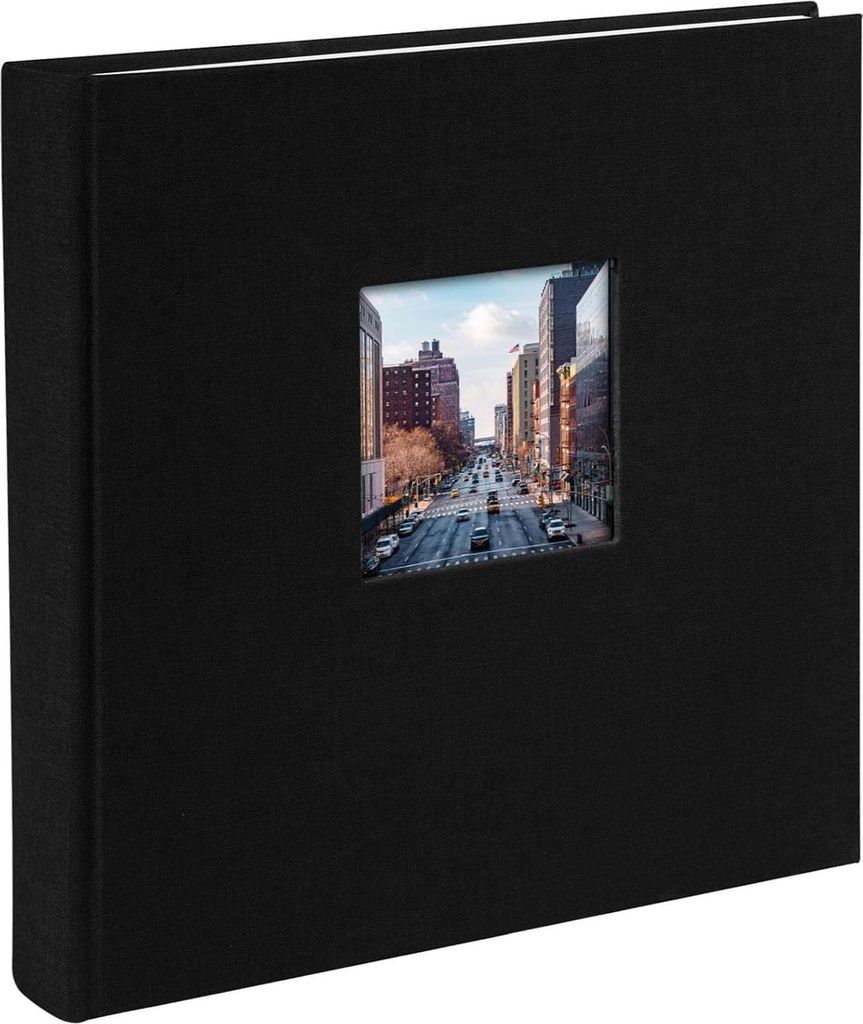 Fotoalbum - 60 Seiten - schwarz - Leinen - 25 x 25 cm